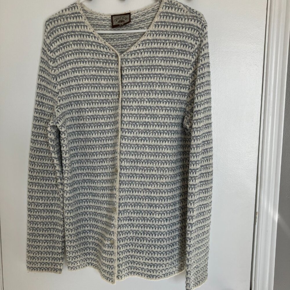 Trico Club Sweater Cardigan Button Front Cabincore Women's Size Small Oversized